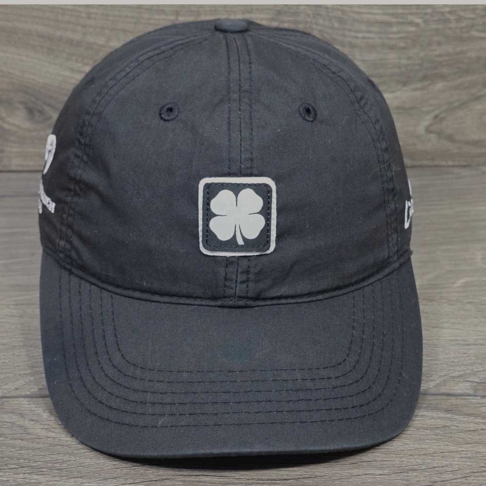 Black Clover Hat Cap Strap Back One Size Black Mens Dove Valley Ranch Golf Club